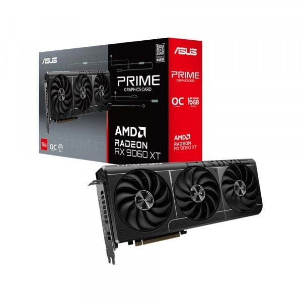 Card màn hình AMD Radeon RX 9060 XT ASUS Prime OC | 16GB GDDR6, 2048 SP, 550W - Ảnh 1