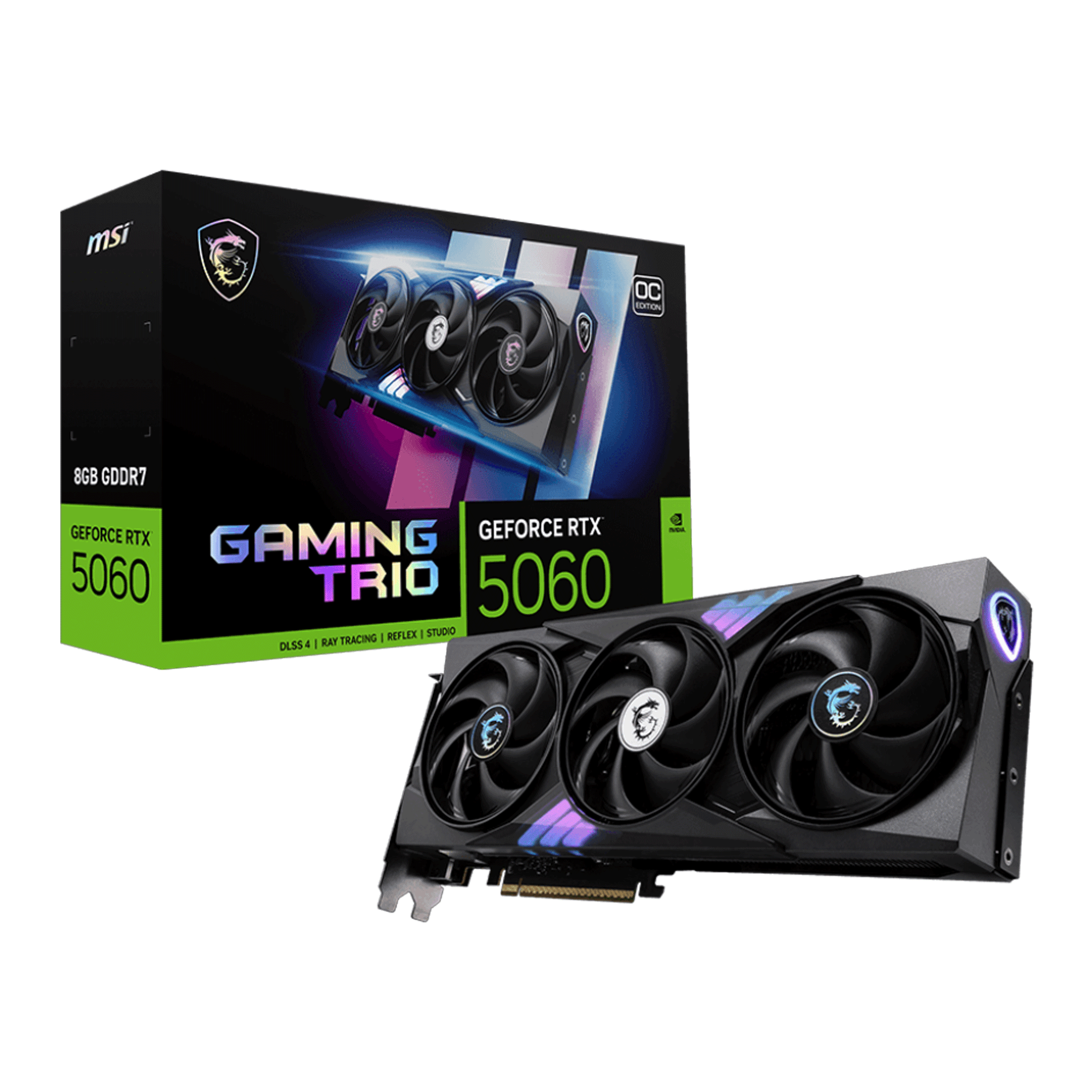 Card màn hình MSI GeForce RTX™ 5060 8G GAMING TRIO OC - Ảnh 1