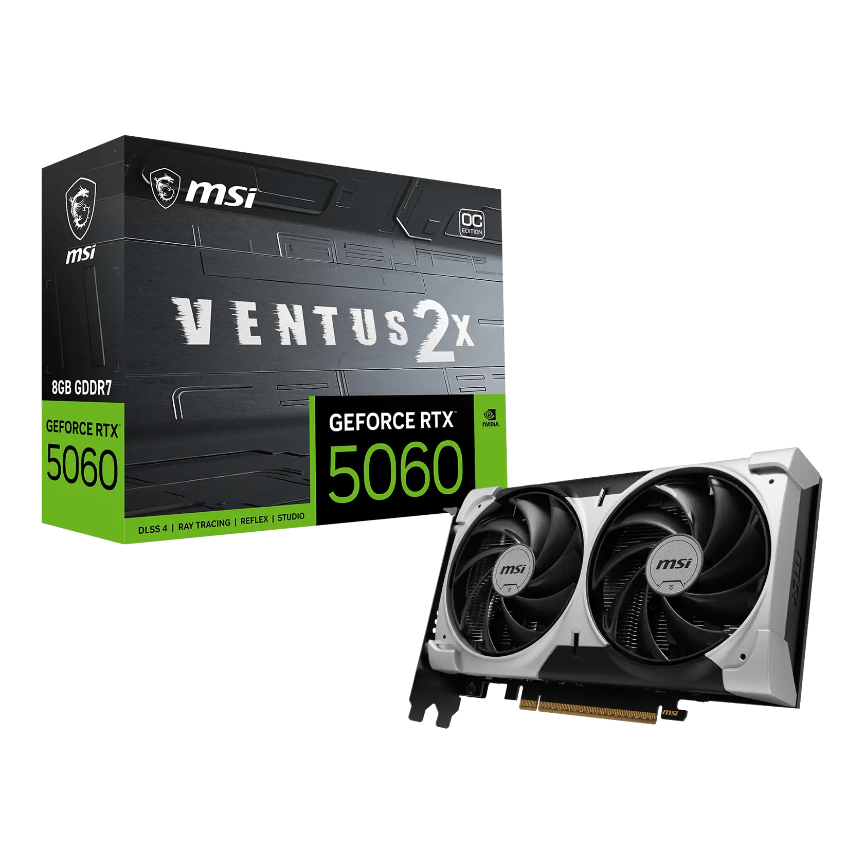 Card màn hình MSI GeForce RTX 5060 8G VENTUS 2X OC V1| 8GB GDDR7, 3840 CUDA Cores, PCIe Gen5 - Ảnh 1
