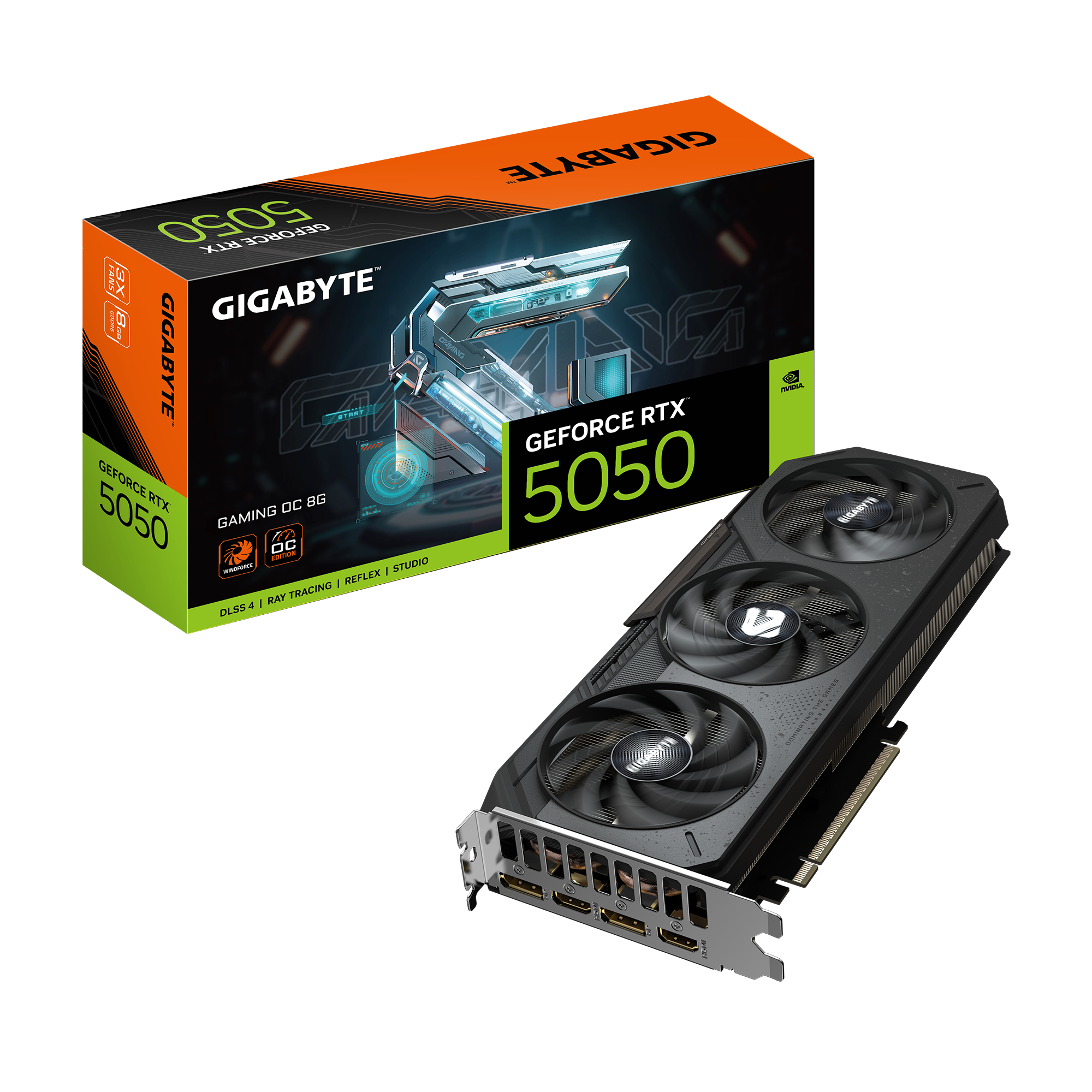 Card màn hình NVIDIA GeForce RTX 5050 Gigabyte Gaming OC | 8GB GDDR6, 2560 CUDA, 550W - Ảnh 1