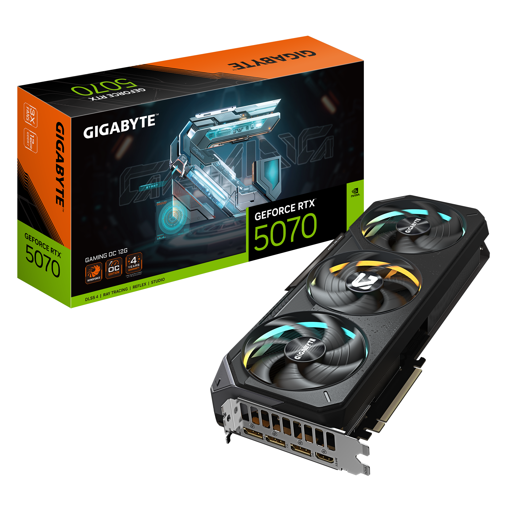 Card màn hình NVIDIA GeForce RTX 5070 Gigabyte GAMING OC | 12GB GDDR7, 6144 CUDA, 750W - Ảnh 1