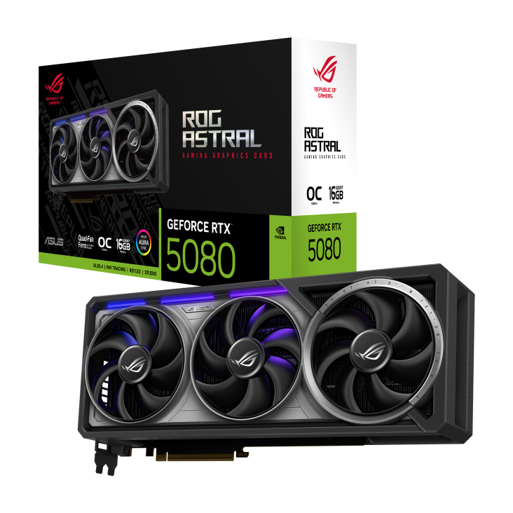 Card màn hình NVIDIA GeForce RTX 5080 ASUS ROG Astral OC | 16GB GDDR7, 10752 CUDA, 850W - Ảnh 1