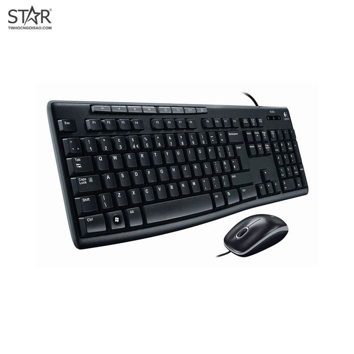 Combo phím chuột văn phòng Logitech MK200 | Có dây, Fullsize, Black - Ảnh 4