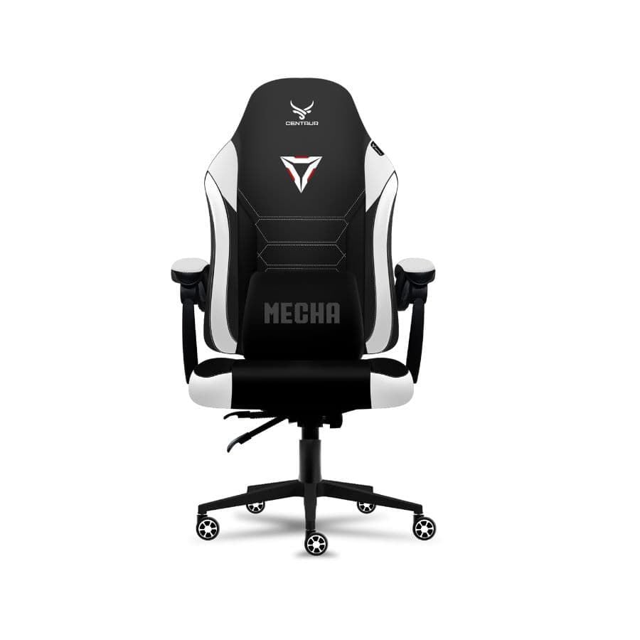 Ghế gaming CENTAUR MECHA | Đen trắng, 150kg, Chân xoay, Da PU - Ảnh 1
