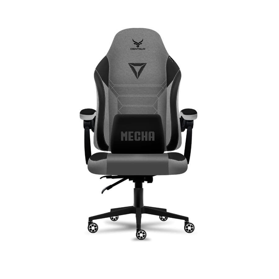 Ghế gaming CENTAUR MECHA | Xám, 150kg, Chân quỳ, Lưng vải - Ảnh 1