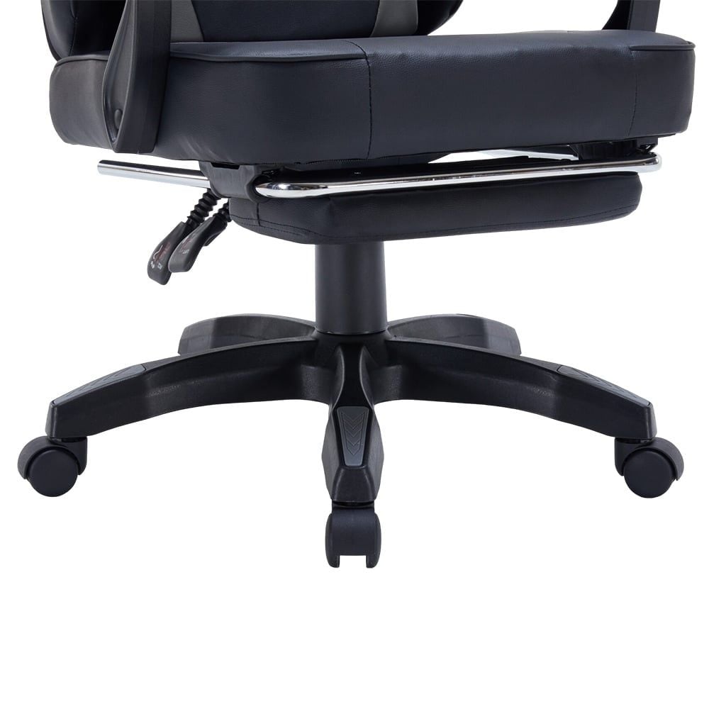 Ghế Warrior Gaming Raider Series WGC210 - Black / Gray | Kê chân, Tay ghế linh hoạt, Foam nguyên khối - Ảnh 3
