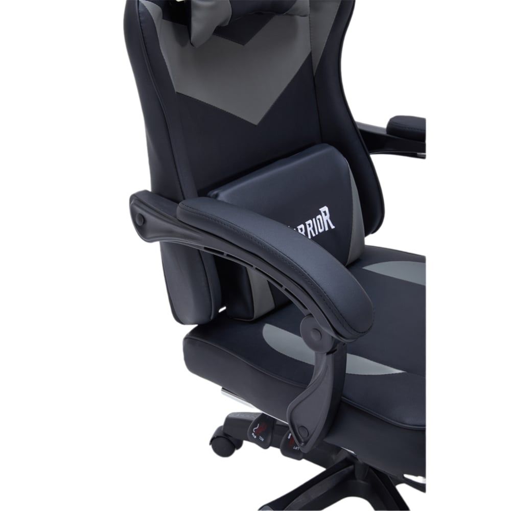 Ghế Warrior Gaming Raider Series WGC210 - Black / Gray | Kê chân, Tay ghế linh hoạt, Foam nguyên khối - Ảnh 4