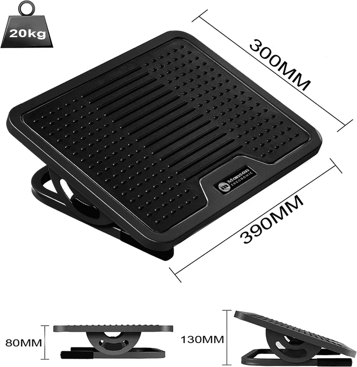 Kê chân công thái học Manson FR-09 Ergonomic Footrest - Đen | Phiên bản hợp kim phủ Nano - Ảnh 3