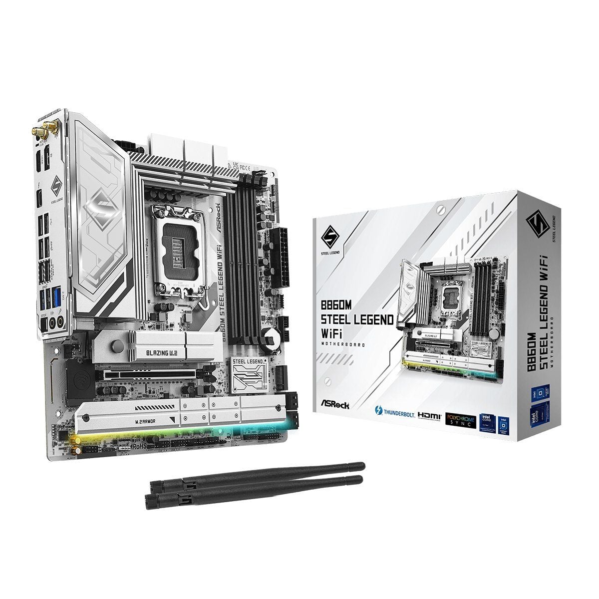 Mainboard ASRock B860M Steel Legend Wifi DDR5 | LGA 1851, mATX, 4 khe RAM - Ảnh 1