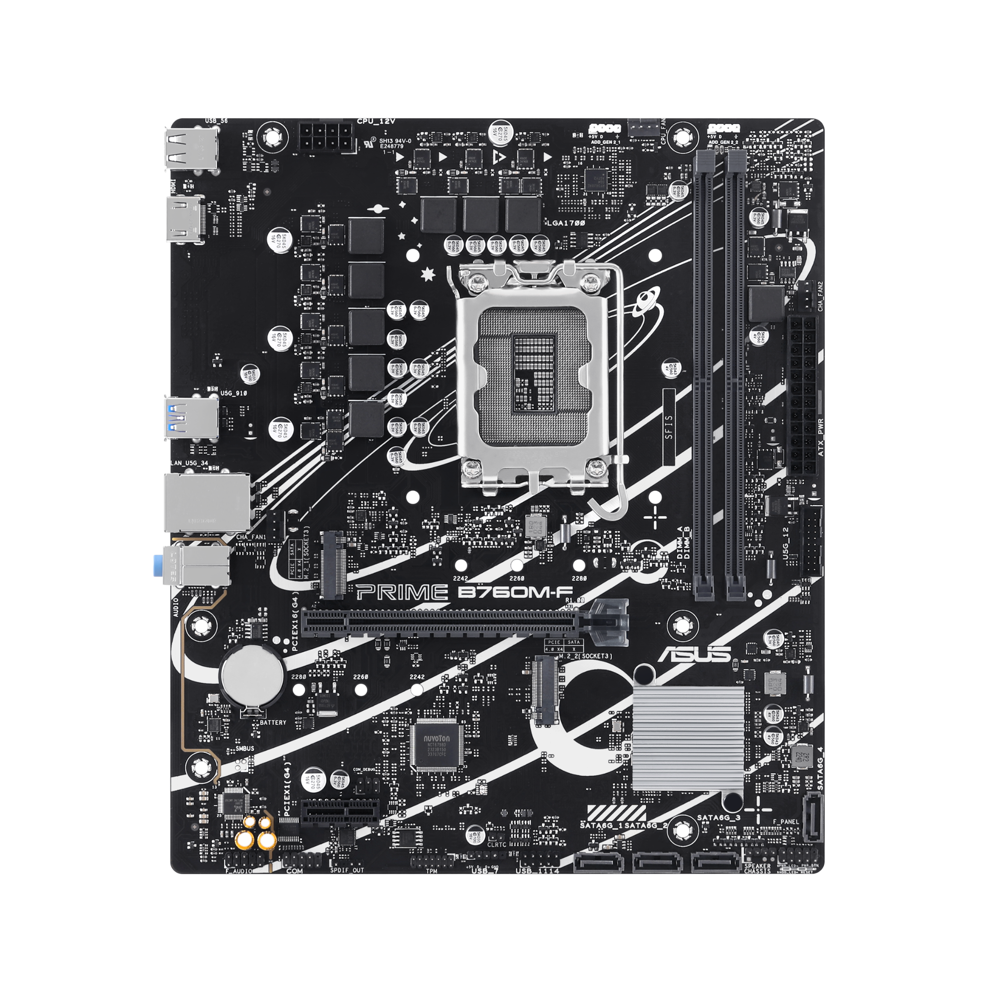 Mainboard ASUS Prime B760M-F DDR5 | LGA 1700, mATX, 2 khe RAM - Ảnh 3