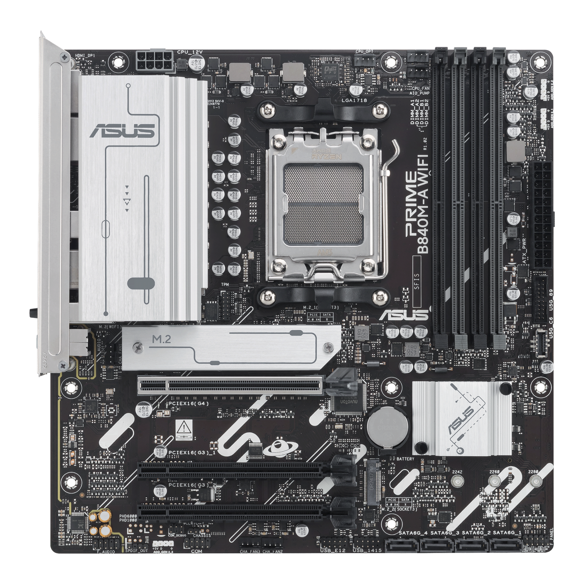 Mainboard ASUS Prime B840M-A Wifi DDR5 | AM5, mATX, 4 khe RAM - Ảnh 2