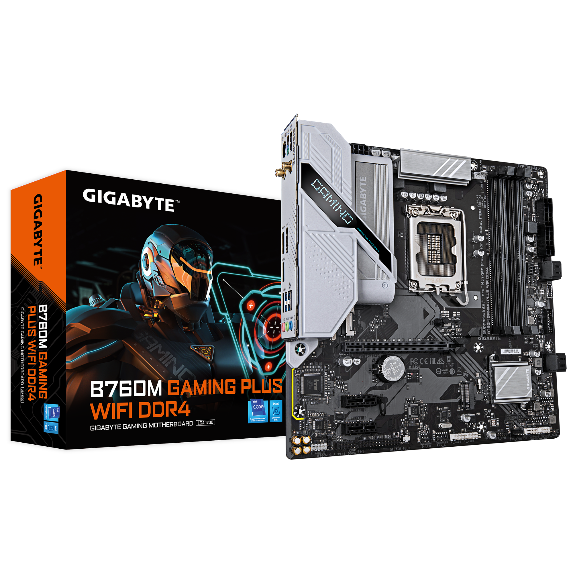 Mainboard Gigabyte B760M Gaming Plus Wifi DDR4 | LGA 1700, mATX, 4 khe RAM - Ảnh 1