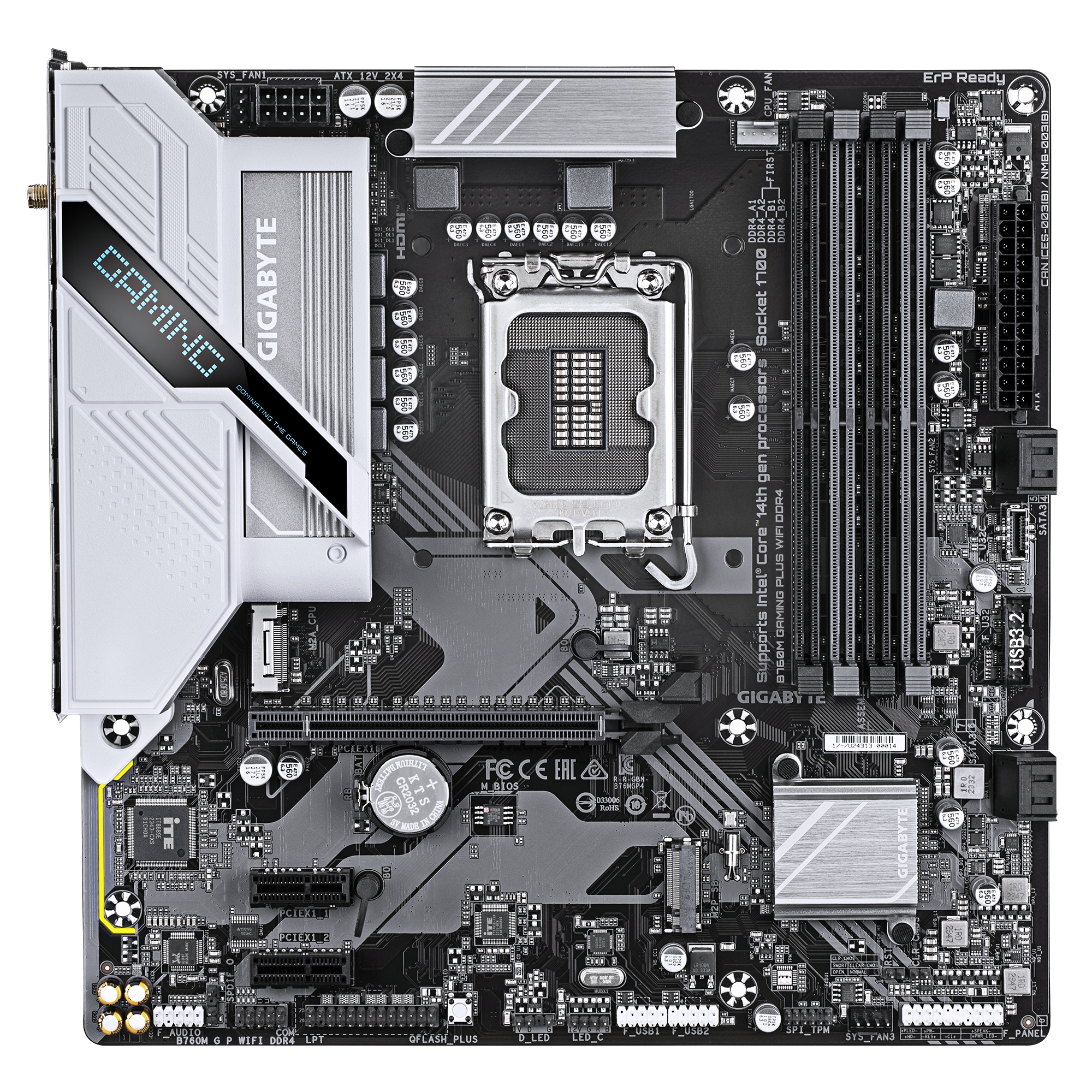 Mainboard Gigabyte B760M Gaming Plus Wifi DDR4 | LGA 1700, mATX, 4 khe RAM - Ảnh 2