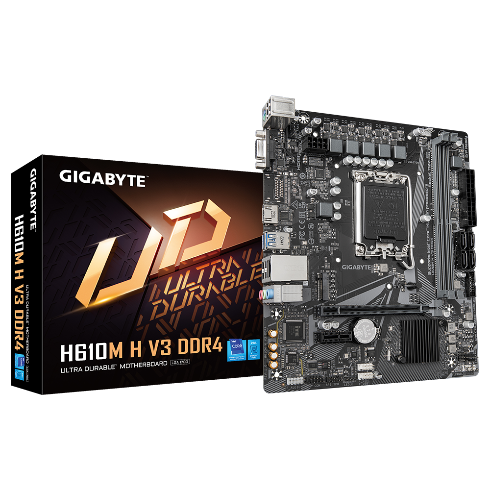 Mainboard Gigabyte H610M H V3 Rev 1.0 DDR4 | LGA 1700, mATX, 2 khe RAM - Ảnh 1