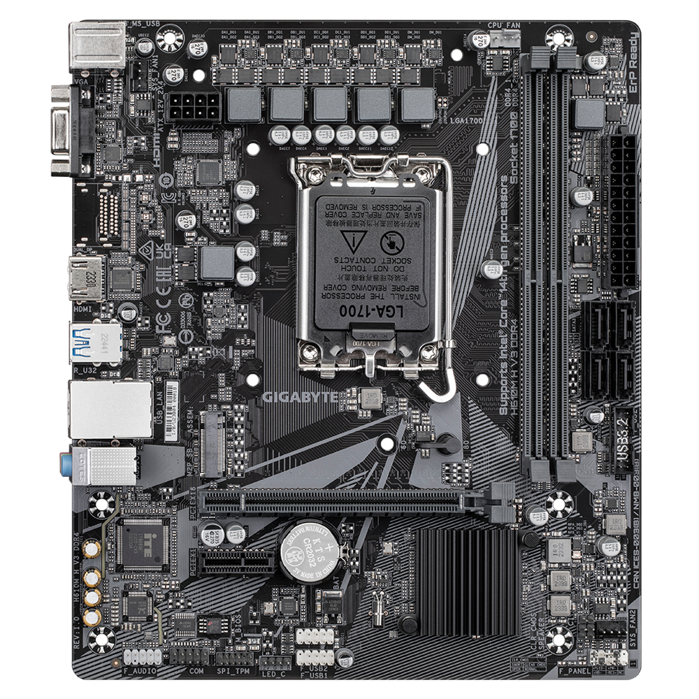 Mainboard Gigabyte H610M H V3 Rev 1.0 DDR4 | LGA 1700, mATX, 2 khe RAM - Ảnh 2