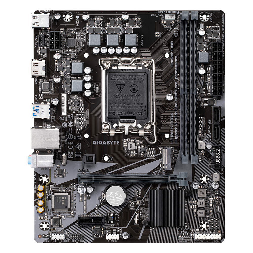 Mainboard Gigabyte H610M K Rev 1.0 DDR4 | LGA 1700, mATX, 2 khe RAM - Ảnh 2