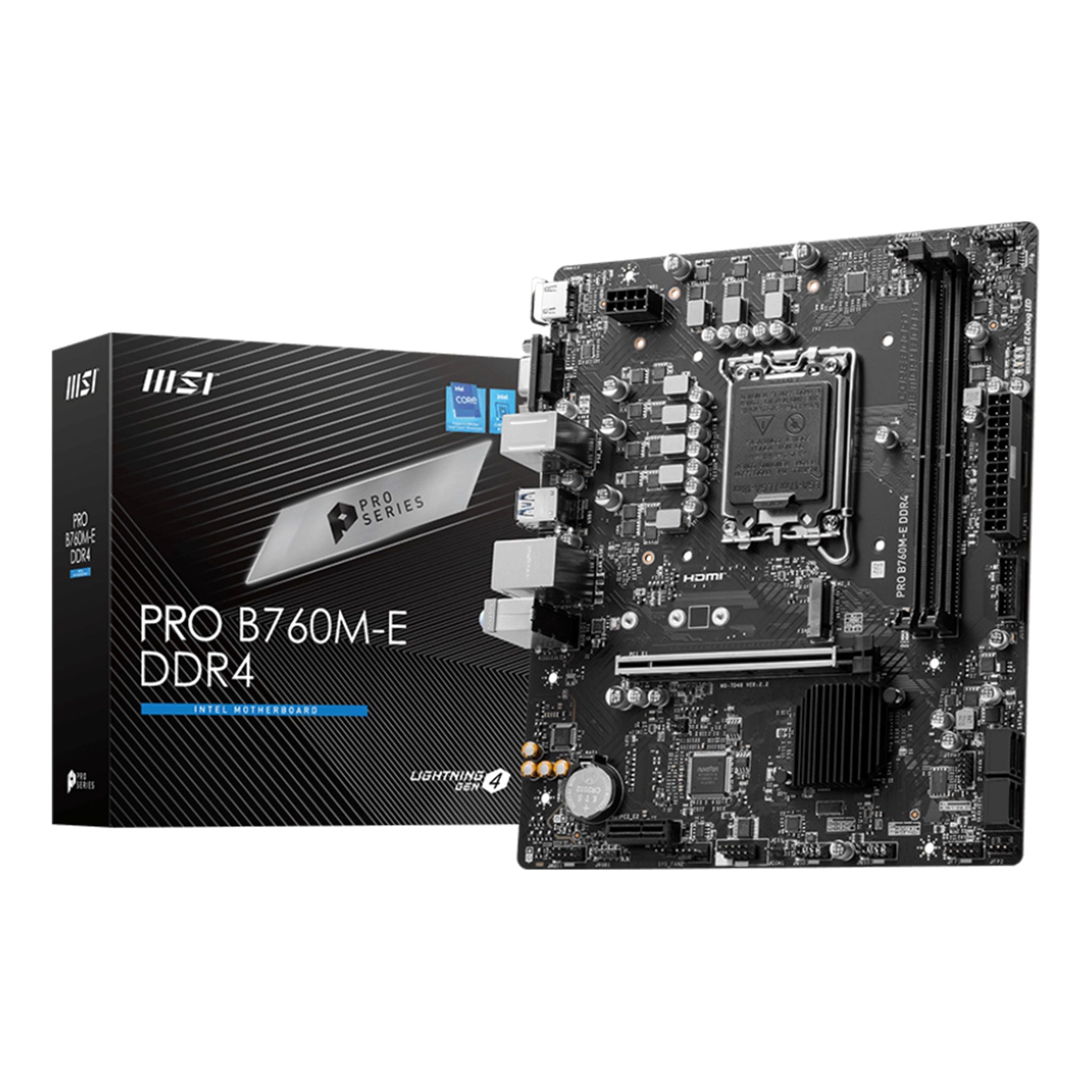 Mainboard MSI PRO B760M-E DDR4 | LGA 1700, mATX, 2 khe RAM - Ảnh 1