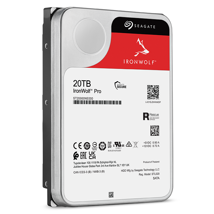 Ổ cứng HDD Seagate IronWolf Pro NAS 20TB ST20000NT001 | SATA III, 7200RPM, 256MB Cache - Ảnh 4