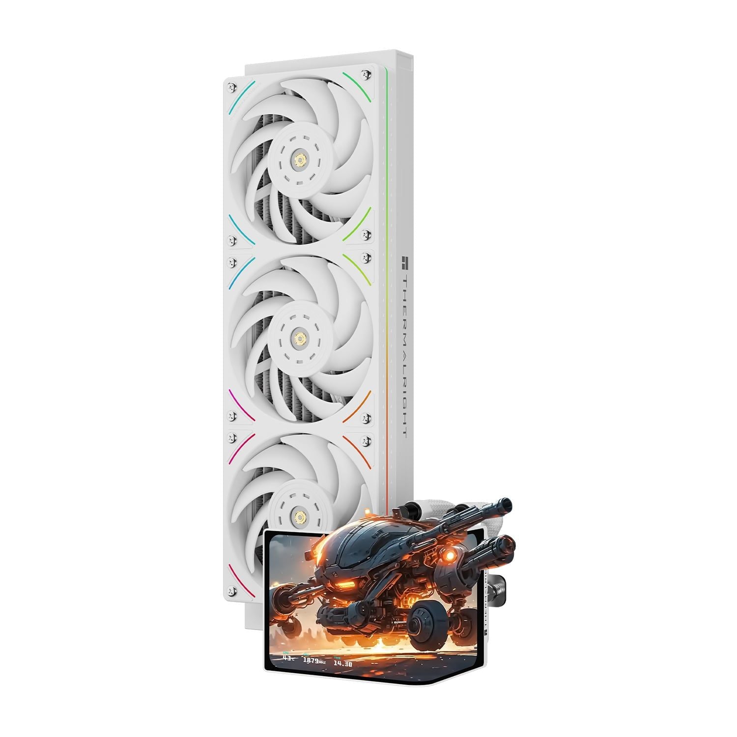 Tản Nhiệt Nước Thermalright LEVITA Vision 360 UB ARGB | LCD 6.67 inch, 360mm, Trắng - Ảnh 1