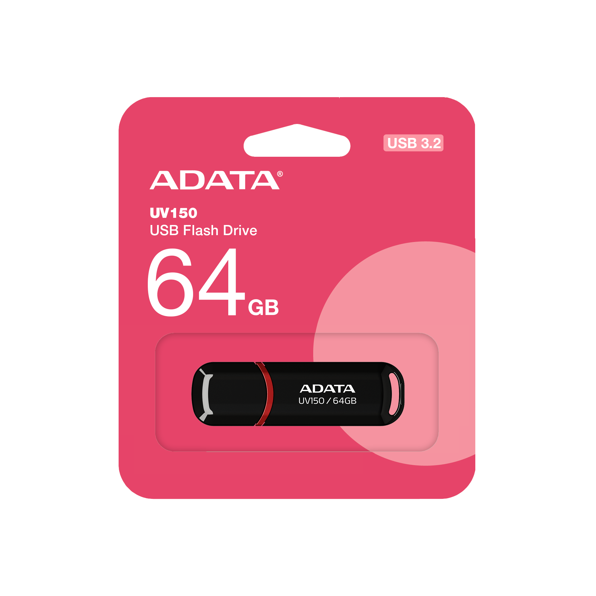 USB Adata 64GB | USB 3.2 Gen1, Plastic, R100, Đen (AUV150-64G-RBK) - Ảnh 2