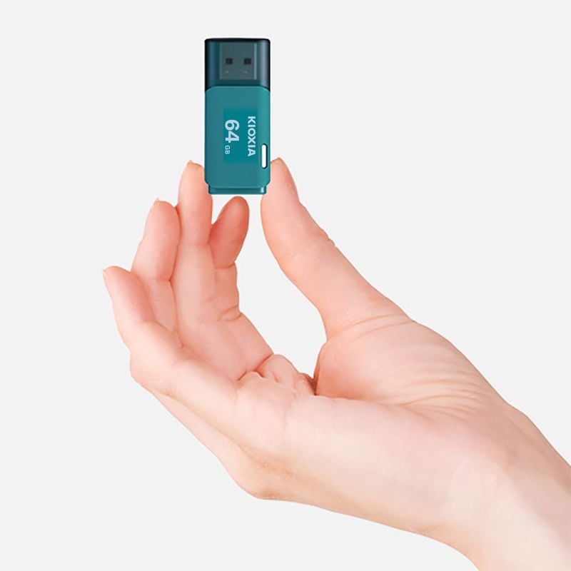 USB Kioxia TransMemory U202 64GB (LU202L064GG4) | USB 2.0, Xanh - Ảnh 2